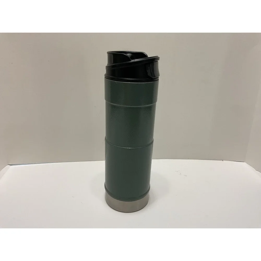 Stanley Classic Trigger Action Travel Mug 16oz Hammertone Green Stainless Steel - Picture 3 of 8